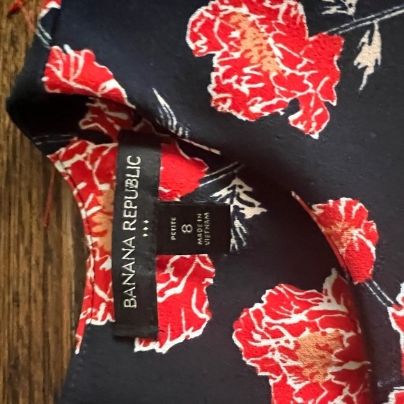 Banana Republic Factory Midi Navy Floral Sheath Dress 8P - Picture 3 of 6